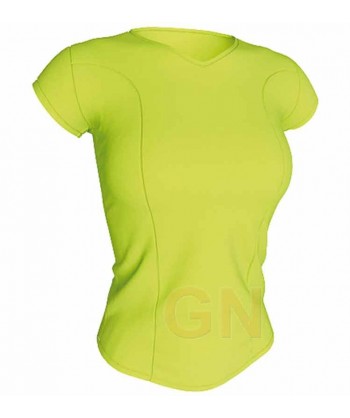 Camiseta económica transpirable, entallada y transpirable para mujer