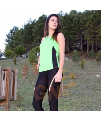 Camiseta bicolor transpirable de tirantes