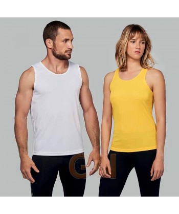 Camiseta transpirable de tirantes anchos para mujer