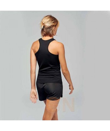Camiseta transpirable de tirantes anchos para mujer
