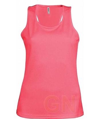 Camiseta transpirable de tirantes anchos para mujer