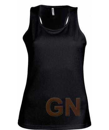 Camiseta transpirable de tirantes anchos para mujer