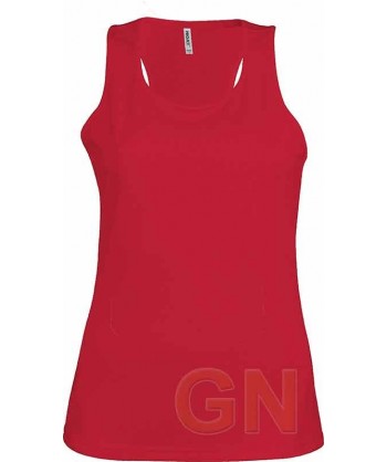 Camiseta transpirable de tirantes anchos para mujer
