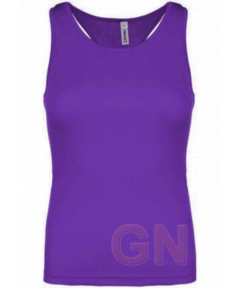 Camiseta transpirable de tirantes anchos para mujer