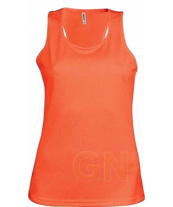 Camiseta transpirable de tirantes anchos para mujer