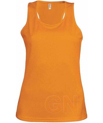 Camiseta transpirable de tirantes anchos para mujer