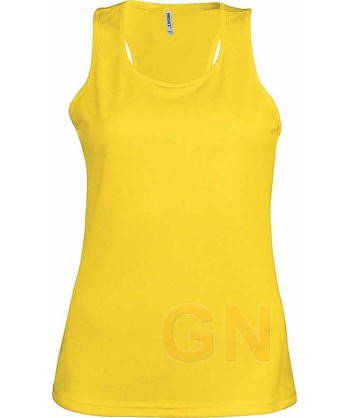 Camiseta transpirable de tirantes anchos para mujer