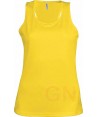 Camiseta transpirable de tirantes anchos para mujer