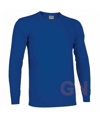 Camiseta de algodón de manga larga y cuello redondo -Adulto y niño-