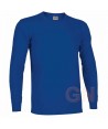 Camiseta de algodón de manga larga y cuello redondo -Adulto y niño-