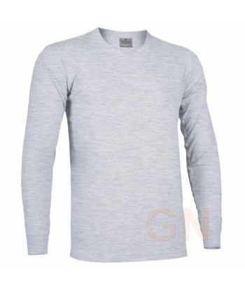 Camiseta de algodón de manga larga y cuello redondo -Adulto y niño-