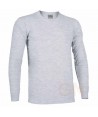 Camiseta de algodón de manga larga y cuello redondo -Adulto y niño-