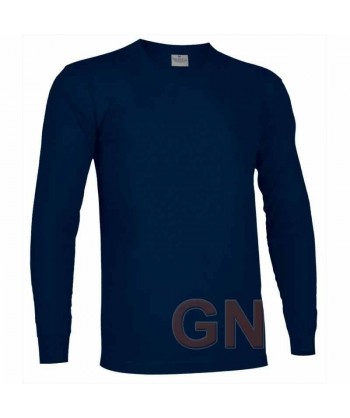 Camiseta de algodón de manga larga y cuello redondo -Adulto y niño-