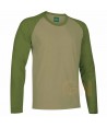 Camiseta bicolor de algodón de manga larga