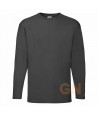 Camiseta de algodón de manga larga Fruit of the Loom  color gris oscuro