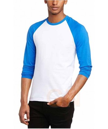 Camiseta bicolor de algodón de manga larga Fruit of the Loom para hombre