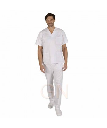 Pantalón sanitario unisex con bolsillos y bragueta