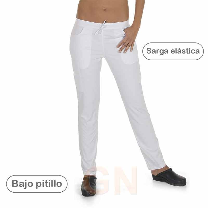 Pantalón elástico con cordón, gomas y bolsillos -Unisex-