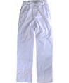 Conjunto sanitario elástico de casaca y pantalón color blanco