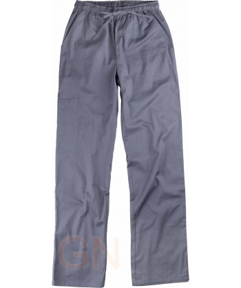 Conjunto sanitario elástico de casaca y pantalón color gris oscuro