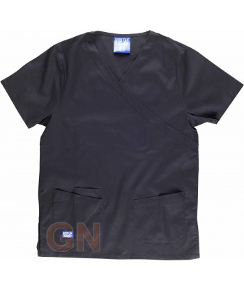Conjunto sanitario elástico de casaca y pantalón color negro
