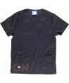 Conjunto sanitario elástico de casaca y pantalón color negro