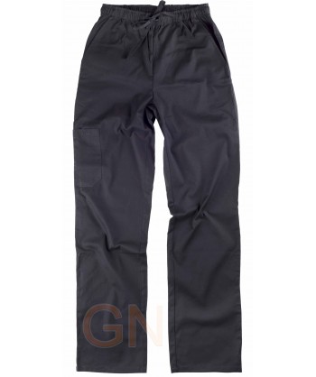 Conjunto sanitario elástico de casaca y pantalón color negro