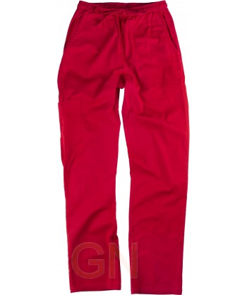 Conjunto sanitario elástico de casaca y pantalón color rojo