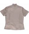 Casaca sanitaria mujer de manga corta y cuello mao color beige