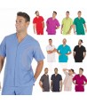 Chaqueta sanitaria abierta de microfibra estampada para hombre