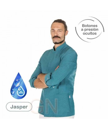 Casaca sanitaria caballero manga corta hidro repelente
