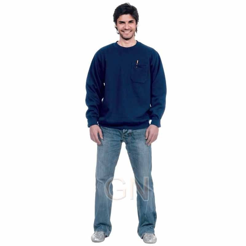 Sudadera cuello redondo con bolsillo