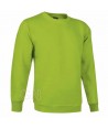 Sudadera cuello redondo color verde manzana