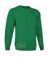 Sudadera cuello redondo color verde kelly