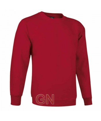 Sudadera cuello redondo color rojo