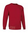 Sudadera cuello redondo color rojo