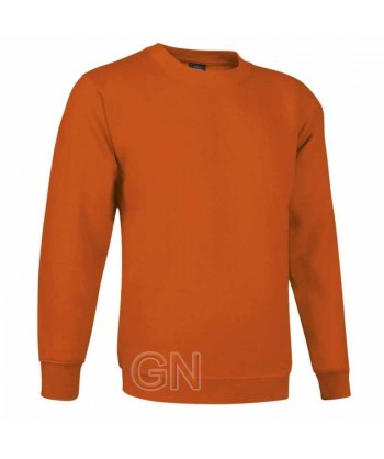 Sudadera cuello redondo color naranja