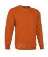 Sudadera cuello redondo color naranja