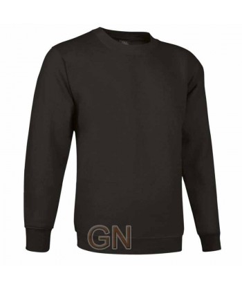 Sudadera cuello redondo color negro