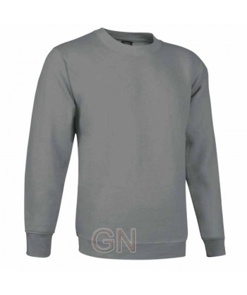 Sudadera cuello redondo color gris cemento
