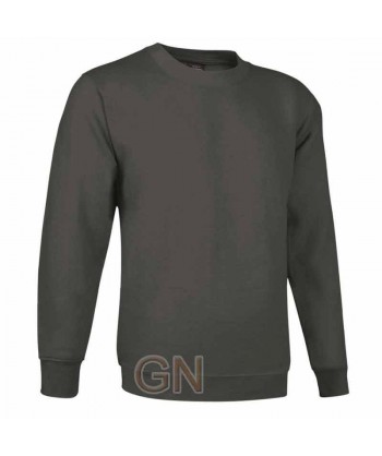 Sudadera cuello redondo color gris carbón
