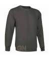 Sudadera cuello redondo color gris carbón