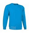 Sudadera cuello redondo color cian