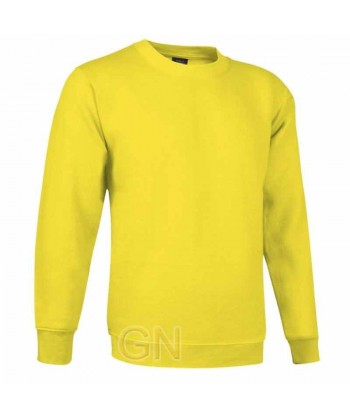 Sudadera cuello redondo color amarillo