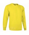 Sudadera cuello redondo color amarillo