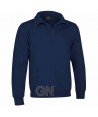 Sudadera de felpa con media cremallera color marino