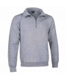 Sudadera de felpa con media cremallera color gris vigoré