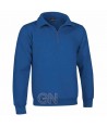Sudadera de felpa con media cremallera color royal