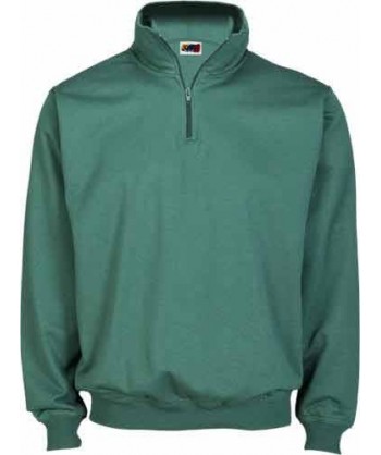Sudadera con media cremallera color verde botella