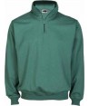 Sudadera con media cremallera color verde botella